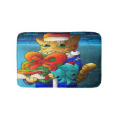 Kerstkat-gast Badmat (Voorkant)