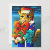 Kerstkat-gast Kaart (Voorkant)