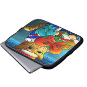 Kerstkat-gast Laptop Sleeve (Voorkant onderkant)