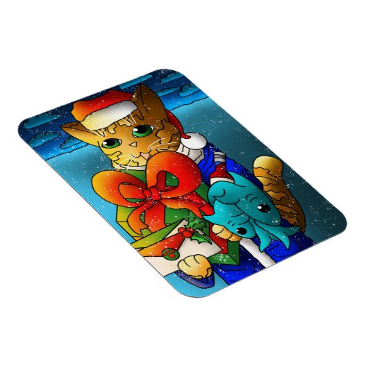 Kerstkat-gast Magneet (Rechterzijde)