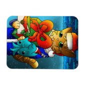 Kerstkat-gast Magneet (Horizontaal)