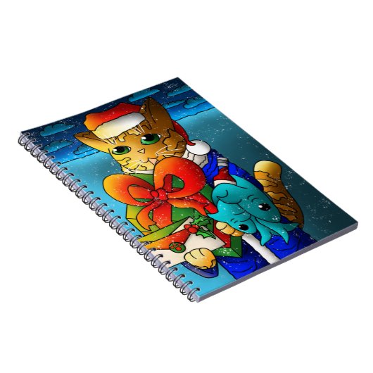 Kerstkat-gast Notitieboek (Rechterzijde)