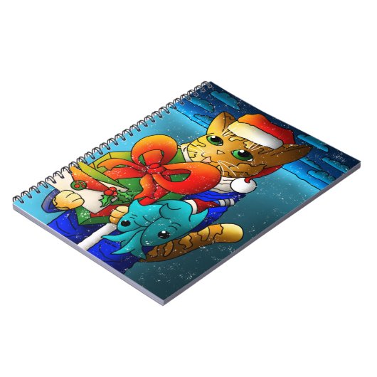 Kerstkat-gast Notitieboek (Linkerzijde)