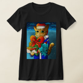 Kerstkat-gast T-shirt