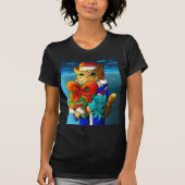 Kerstkat-gast T-shirt (Voorkant)