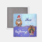 Kerstkat Ginger Magneet (Voorkant / Achterkant)