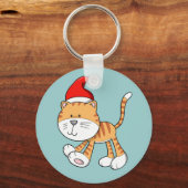 KerstKat "Gizmo" Button Sleutelhanger (Voorkant)