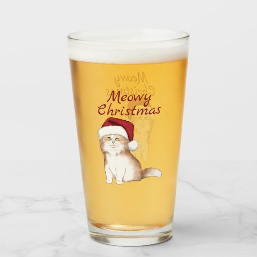 kerstkat glas (Voorkant gevuld)