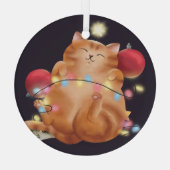 kerstkat glas ornament (Achterkant)