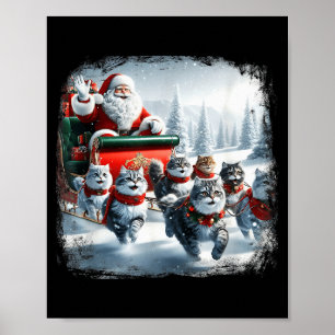 Kerstkat Grappige Katten Voor Iedereen Xmas Mannen Poster