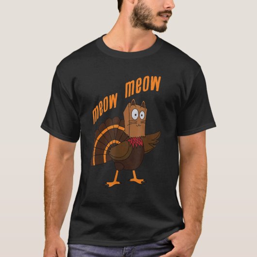 Kerstkat Grappige Nepkat Miauw Kerst T-shirt (Voorkant)
