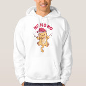 Kerstkat Ho Ho Ho Hoodie (Voorkant)