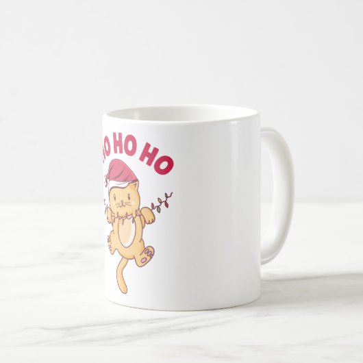 Kerstkat Ho Ho Ho Koffiemok (Voorkant rechts)