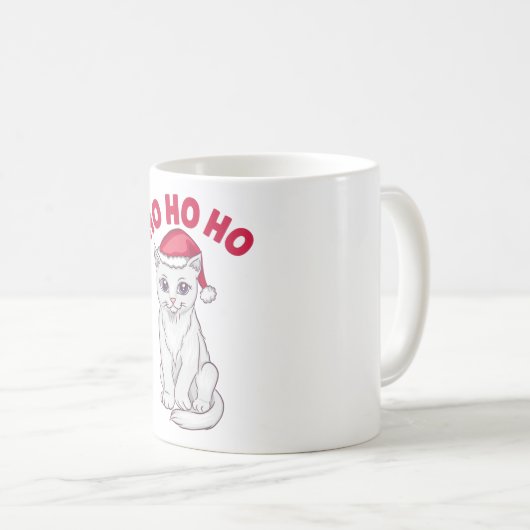 Kerstkat Ho Ho Ho Koffiemok (Voorkant rechts)