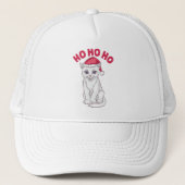 Kerstkat Ho Ho Ho Trucker Pet (Voorkant)