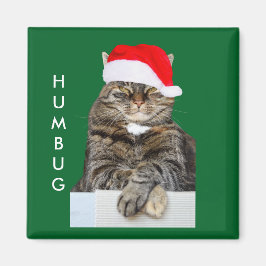 Kerstkat Humbug Foto met Santa Hat Magneet