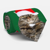 Kerstkat Humbug Foto met Santa Hat Stropdas (Opgerold)