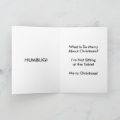 Kerstkat Humbug Foto Wenskaart Feestdagen Kaart (Binnen)