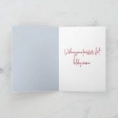 Kerstkat in diepe sneeuw feestdagen kaart (Binnen)