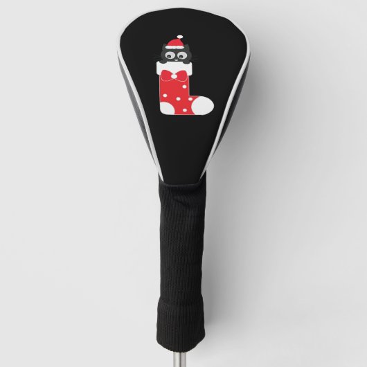kerstkat in een voorgerecht golfheadcover (Voorkant)