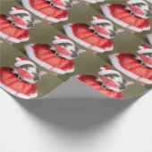 Kerstkat in het gezichtsmasker cadeaupapier (Hoek)