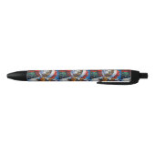 Kerstkat in kerstmuts zwarte inkt pen (Bodem)