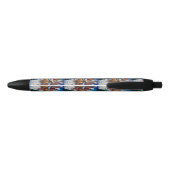 Kerstkat in kerstmuts zwarte inkt pen (Achterkant)