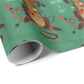 kerstkat in licht cadeaupapier (Rol Hoek)