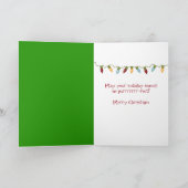 Kerstkat in pet feestdagen kaart (Binnen)