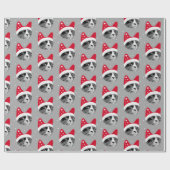 Kerstkat in Santa Hat Cadeaupapier (Vlak)