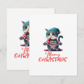 Kerstkat  informatiekaartje (Voorkant / Achterkant)