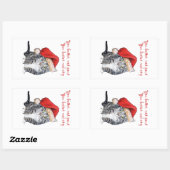 Kerstkat - Je moet niet mokken! Rechthoekige Sticker (Vel)