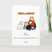 Kerstkat Kaart - Zalm (Achterkant)