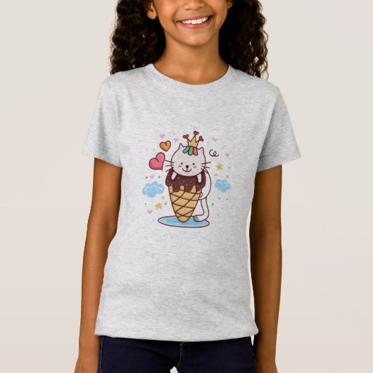 kerstkat, kawaii, schattig, anime, liefde, kawaii  t-shirt (Voorkant)