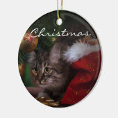 kerstKat Keramisch Ornament (Links)