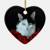 kerstkat keramisch ornament (Voorkant)