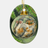 kerstkat keramisch ornament (Achterkant)