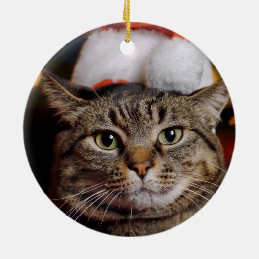 kerstkat keramisch ornament (Achterkant)