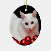 kerstkat keramisch ornament (Rechts)