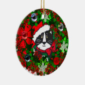 kerstkat keramisch ornament (Rechts)