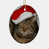 kerstkat keramisch ornament (Rechts)