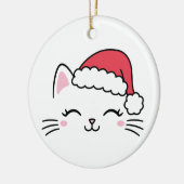 Kerstkat Keramisch sieraad Ornament (Links)