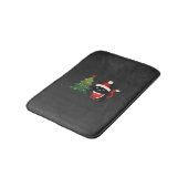 Kerstkat Kerstman Boom Vector Badmat (Gekanteld)