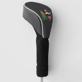 Kerstkat Kerstman Boom Vector Golfheadcover (Schuin)