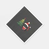 Kerstkat Kerstman Boom Vector Servet (Hoek)