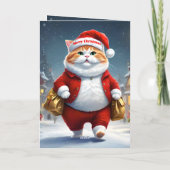 Kerstkat Kerstman, Kaart (Achterkant)