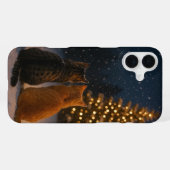 Kerstkat Koppel iPhone Hoesje 16 Plus (Achterkant horizontaal)