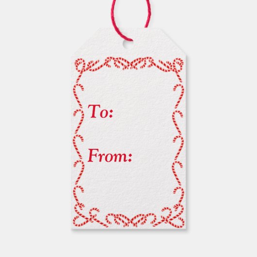 kerstkat - Labels met cadeautjes Cadeaulabel (Achterkant)