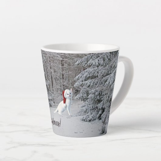 Kerstkat Latte Mok! Mok (Rechterhoek)