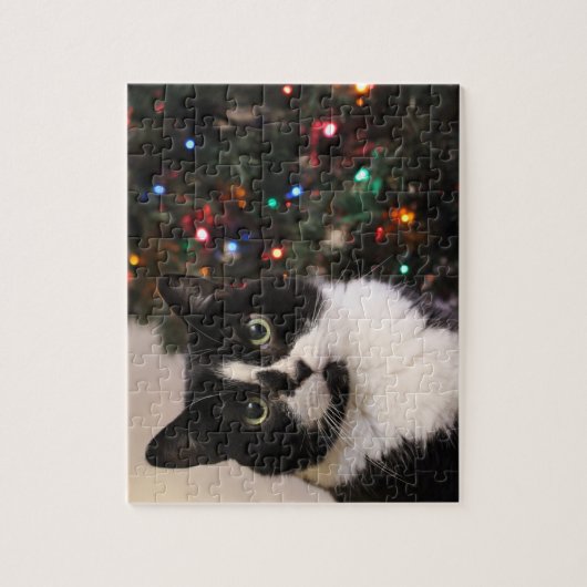 kerstkat legpuzzel (Verticaal)